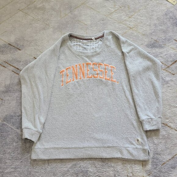 Tennessee Volunteers Pressbox Women'sSz XL  Helena Comfy Terry Sweatshirt Gray - Picture 1 of 7